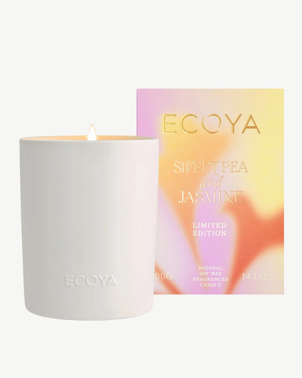 Ecoya Sweet Pea & Jasmine Ceramic Madison Candle