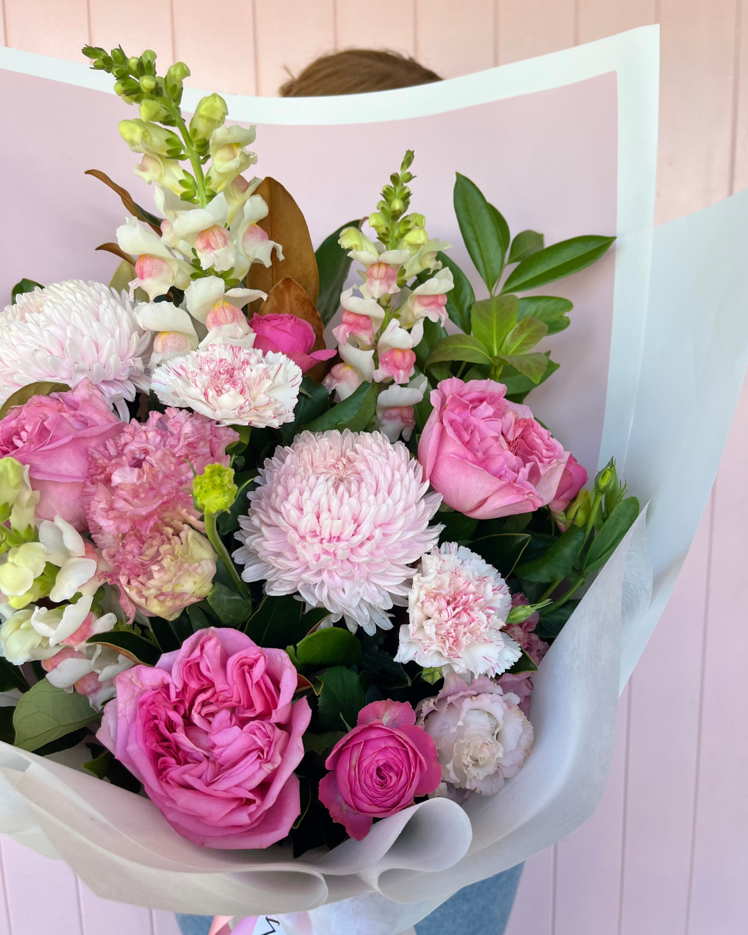 Pink Luxury Flower Bouquet. Bloom and Rocket Florist, Brisbane. Same Day flower delivery.