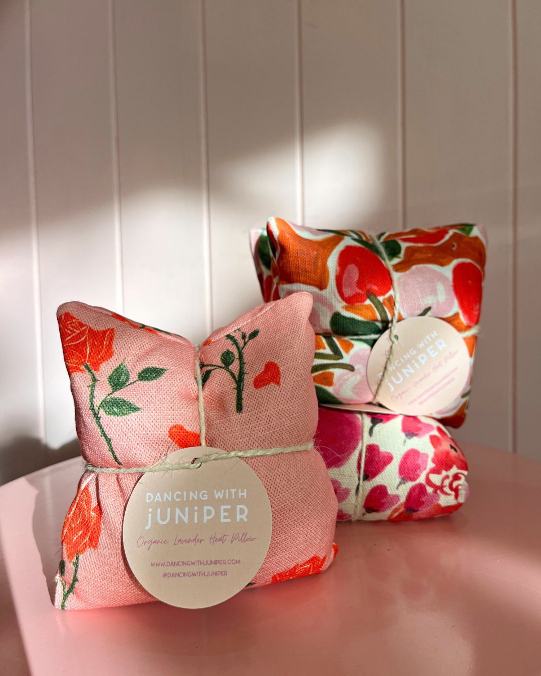 Heat pillows with floral patterns with two size options, small or large. Bloom and Rocket Florist Brisbane