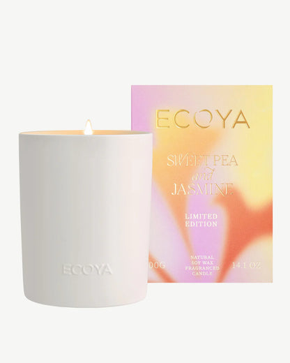 Ecoya Sweet Pea &amp; Jasmine Ceramic Madison Candle