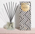 Ecoya diffuser with black reeds and patterned box on a light background. Bloom and Rocket Florist. Brisbane Flower and Gift delivery.