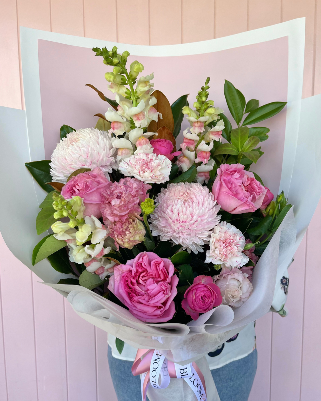 Pink Luxury Flower Bouquet. Bloom and Rocket Florist, Brisbane.